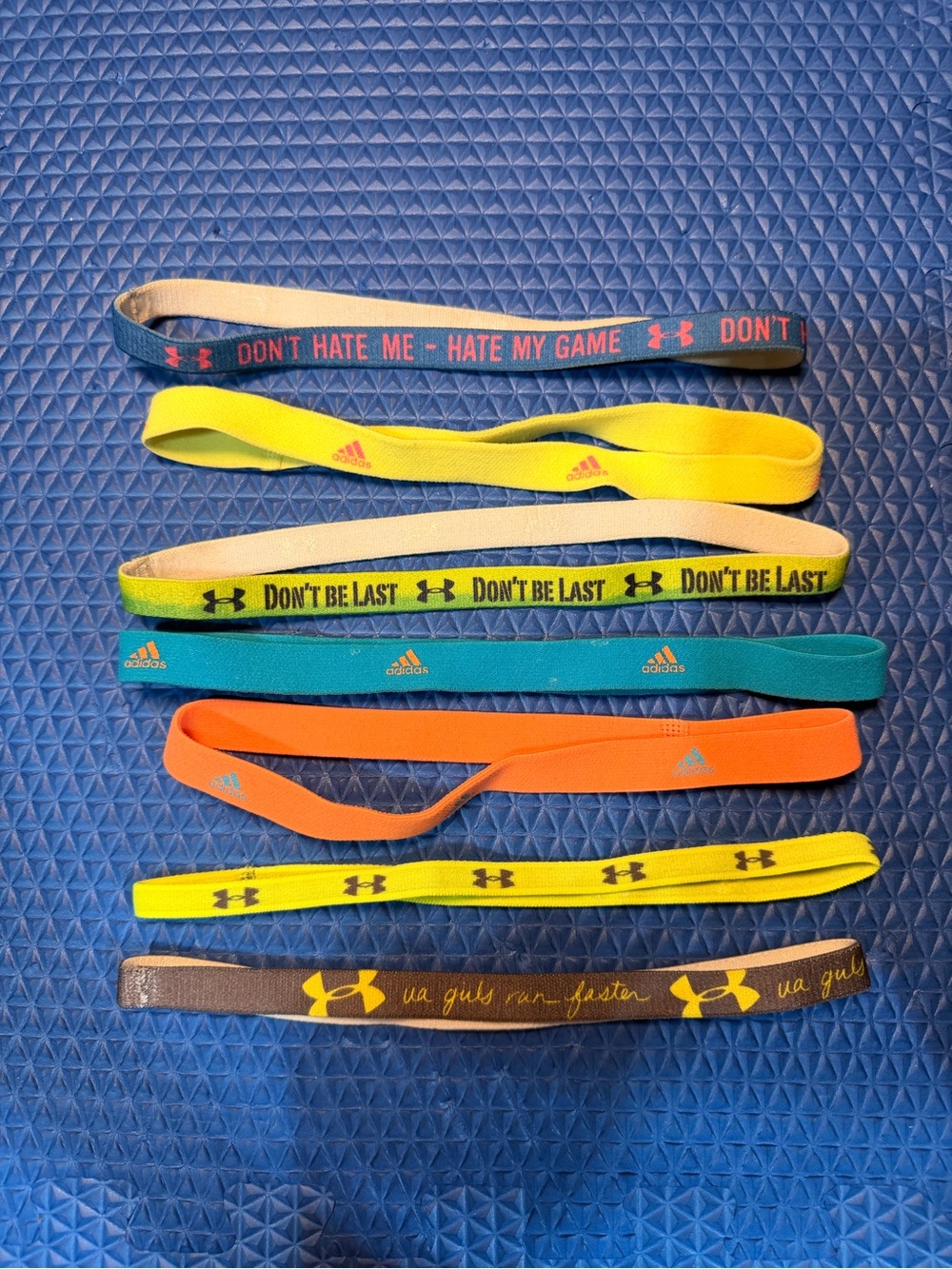Under Armour and Adidas Multicolor Elastic Headband Pack